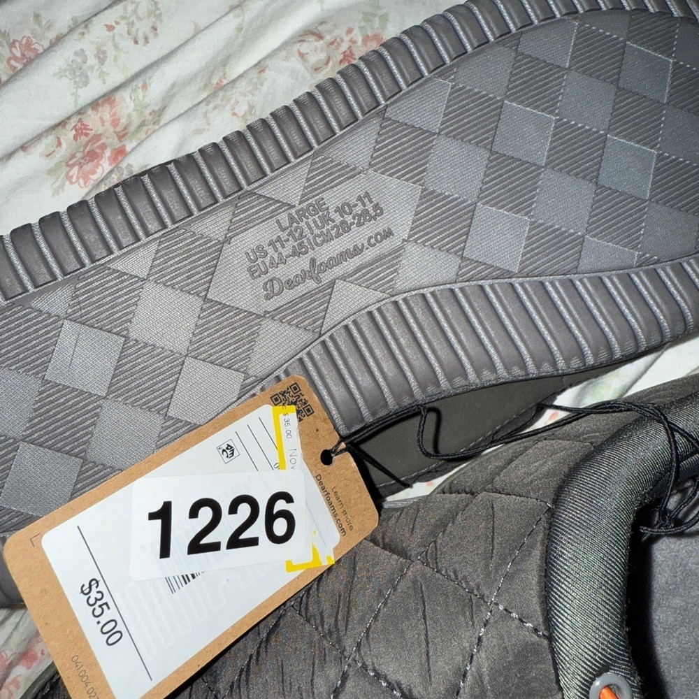 Dluxe‎ By Dearfoams Womens Jenn All Day Slide Slippers Gray L Women’s 11/12 - Picture 7 of 7
